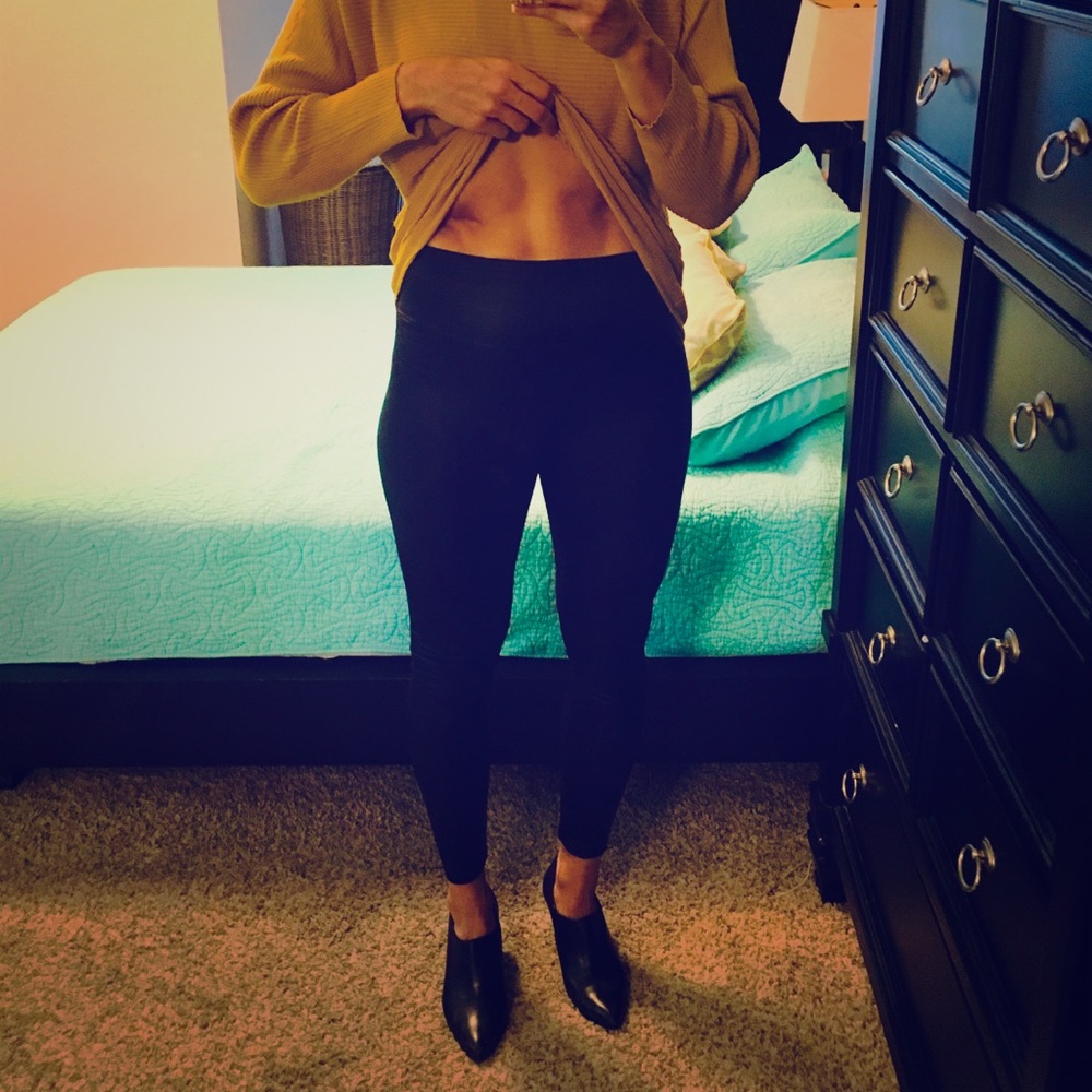 High Waisted, Vegan Leather Leggings